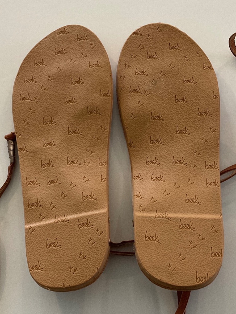 VITAMIN A + BEEK Gladiator Ankle/Leg Wrap Sandal Tan Size 9 - Picture 7 of 7